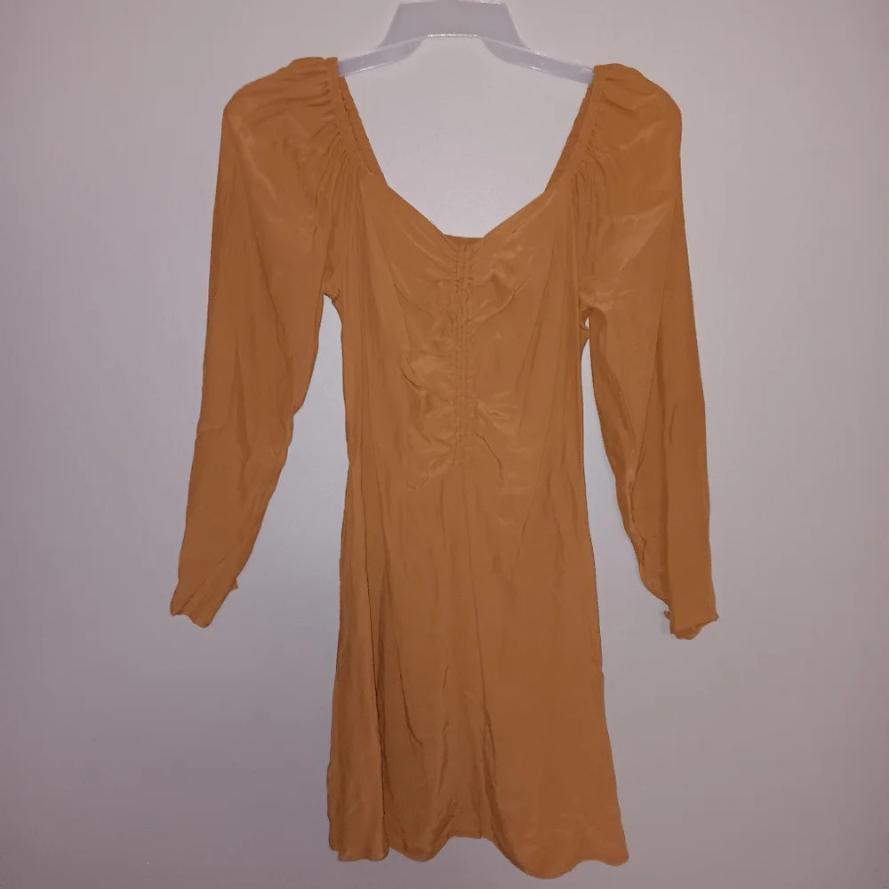 A new day women's long sleeve mini dress size M brown